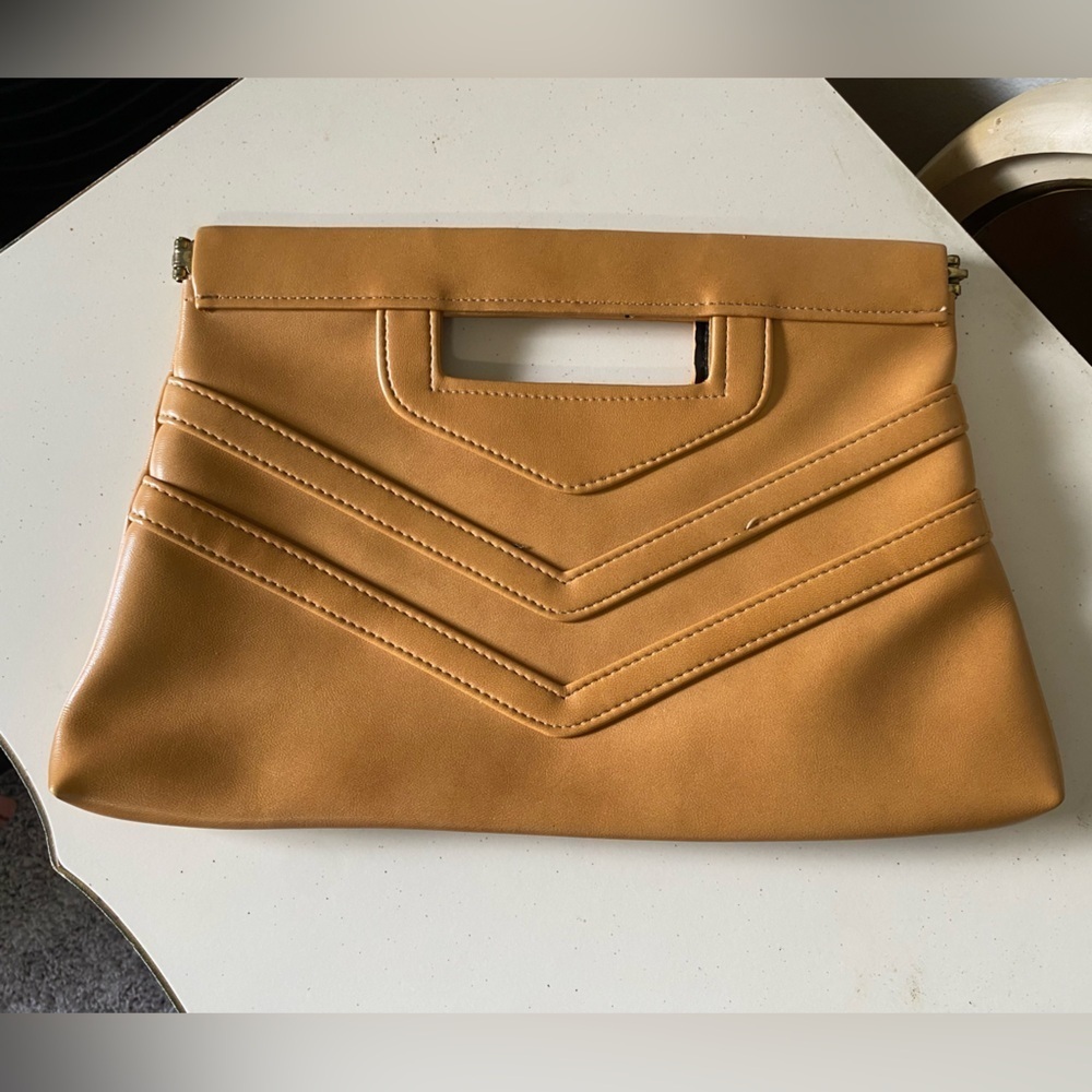 Elegant Tan Women's Clutch - Picture 2 of 5
